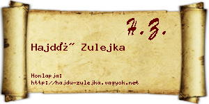 Hajdú Zulejka névjegykártya